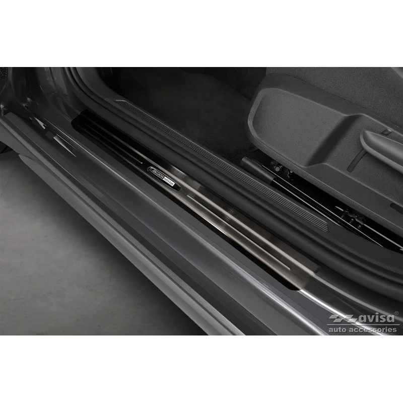 Avisa Zwart RVS Instaplijsten passend voor Volkswagen Taigo 2021- 'Exclusive Edition' - 4-delig