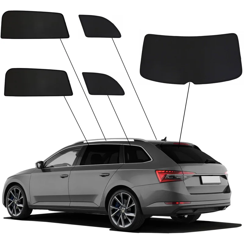 SunClip Zicht- & Zonwering passend voor Skoda Superb 3V Kombi 2015-2023