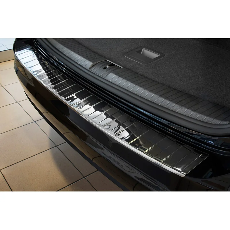 Avisa RVS Achterbumperprotector passend voor Volkswagen Touran III 2015- incl. R-Line - Zilver