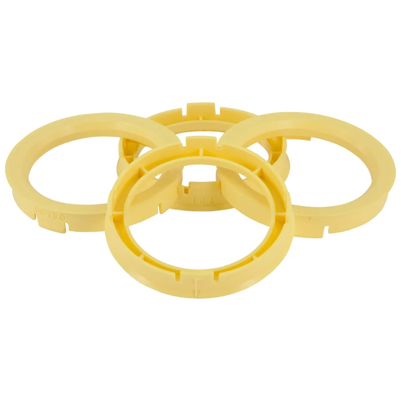 Set TPI Centreerringen - 76.1->58.1mm - Lemon Geel