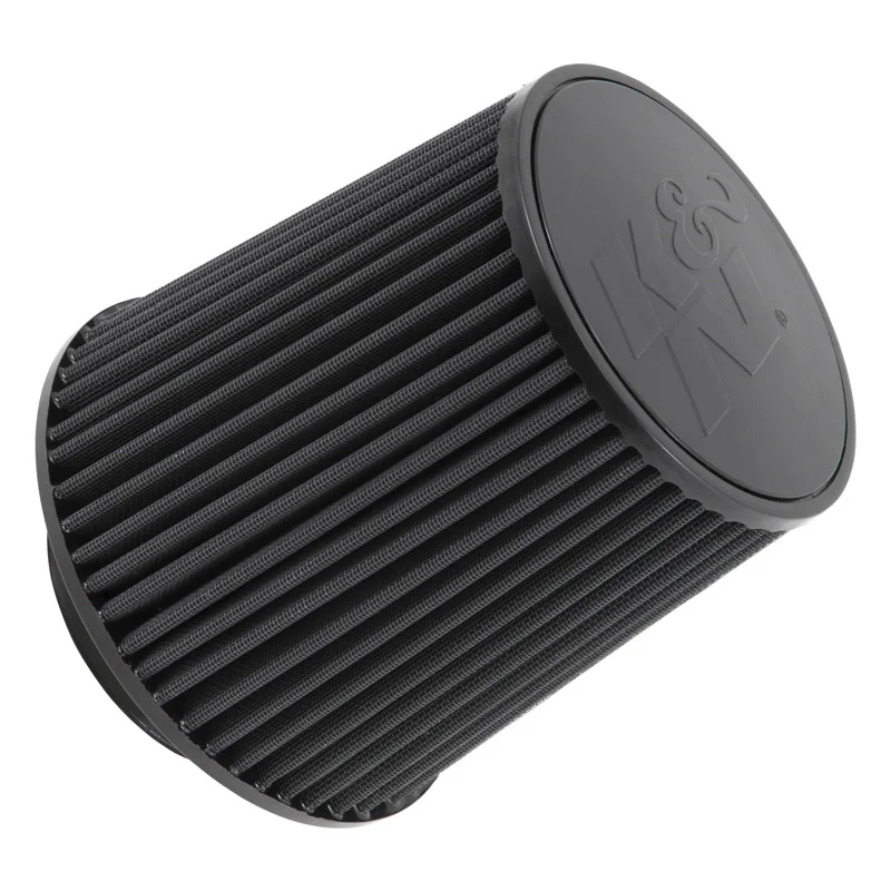 K&N Universeel Dryflow Zwart Luchtfilter Conisch 114mm aansluiting, 203mm onder, 168mm top, 203mm hoogte (RU-5283HBK)