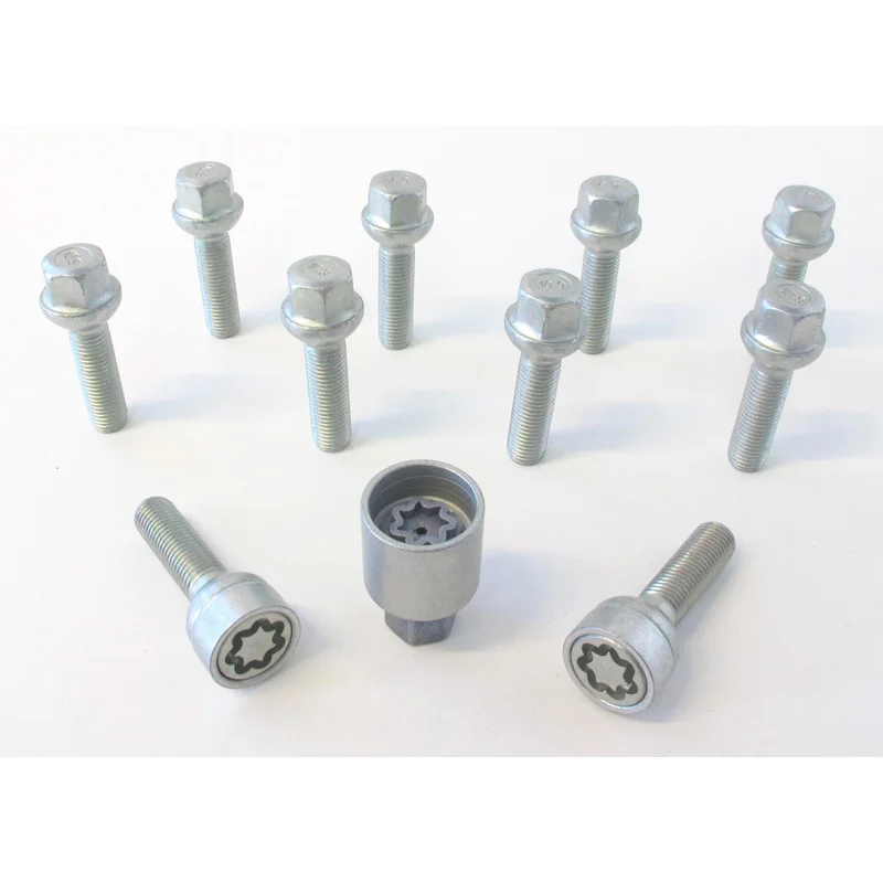 H&R Wielboutenset bolkonisch R12 M12x1.50 - Lengte 60mm - 10 stuks (Bv. passend voor Mercedes) - incl. wielsloten