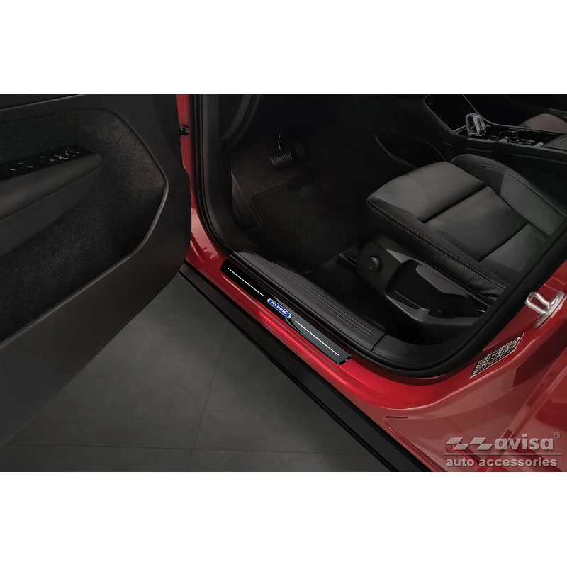 Avisa Zwart glanzend RVS Instaplijsten passend voor Volvo XC40 2018- 'Hybrid' - 4-delig