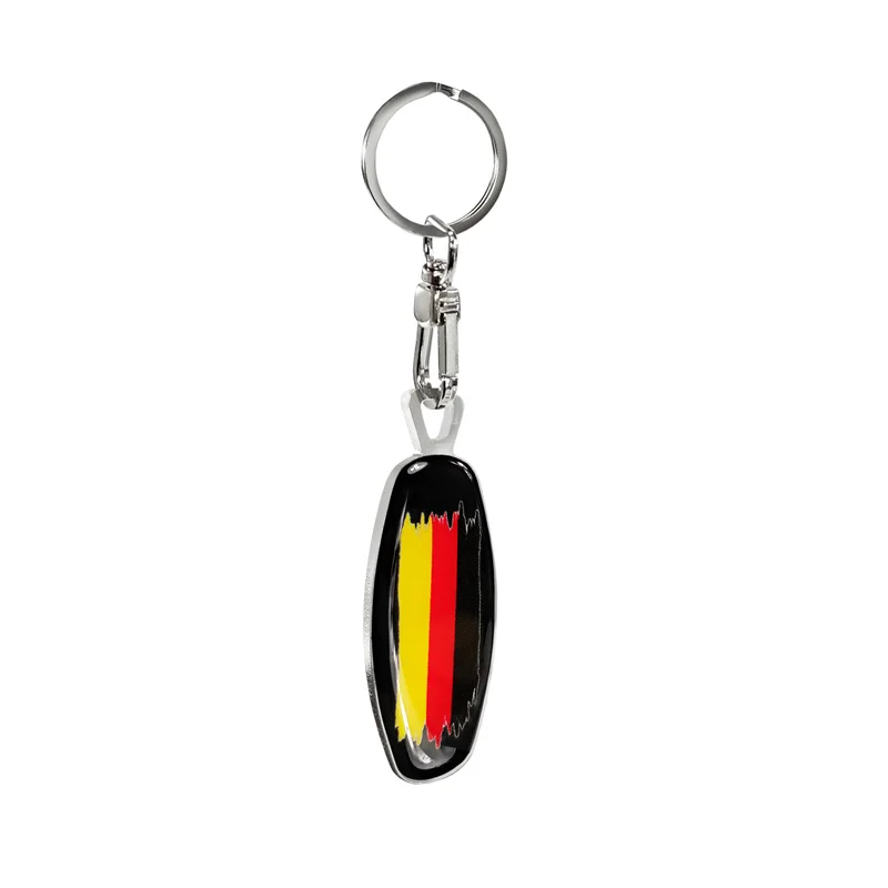 Avisa RVS sleutelhanger - Emblem/ Flag DE+PL