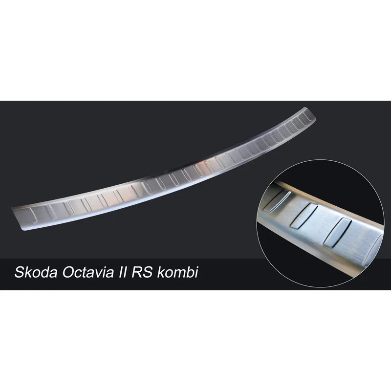 Avisa RVS Achterbumperprotector passend voor Skoda Octavia II RS Combi 2005-2013 - Zilver