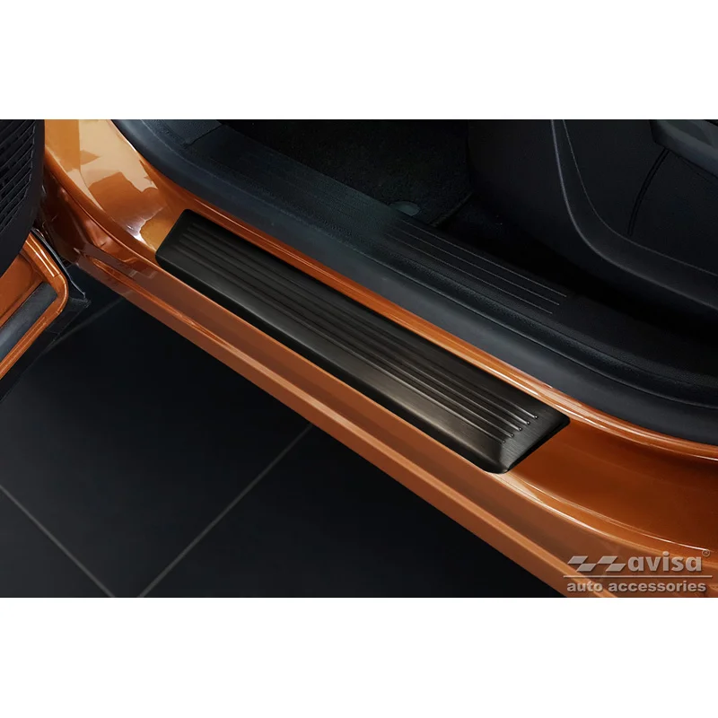 Avisa Zwart RVS Instaplijsten passend voor Renault Captur II 2020- & Mitsubishi ASX II 2023- 'Lines' - 4-delig