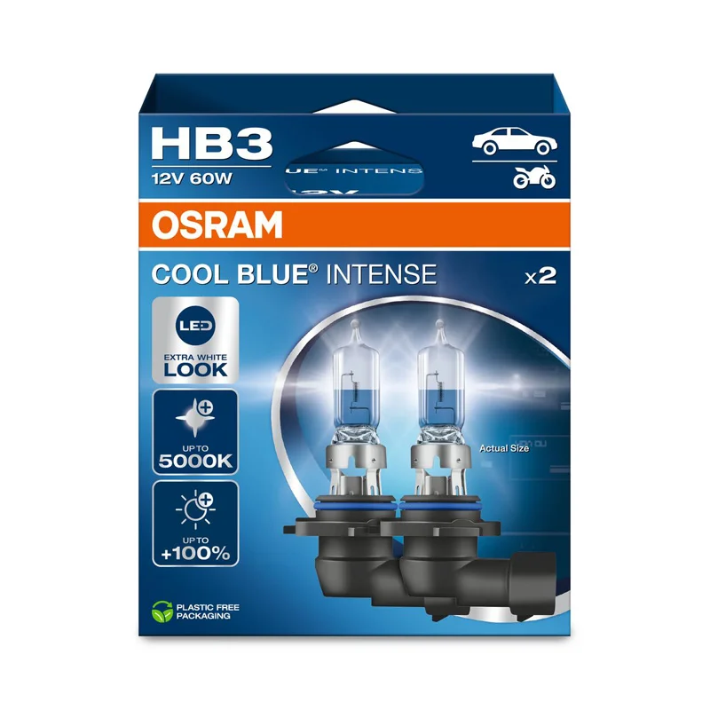 Osram Cool Blue Intense NextGen Halogeen lampen - HB3 (9005) - 12V/60W - set à 2 stuks