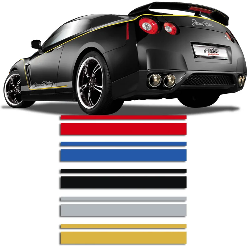 AutoStyle Universele zelfklevende striping AutoStripe Cool350 - Rood - 2+3mm x 975cm