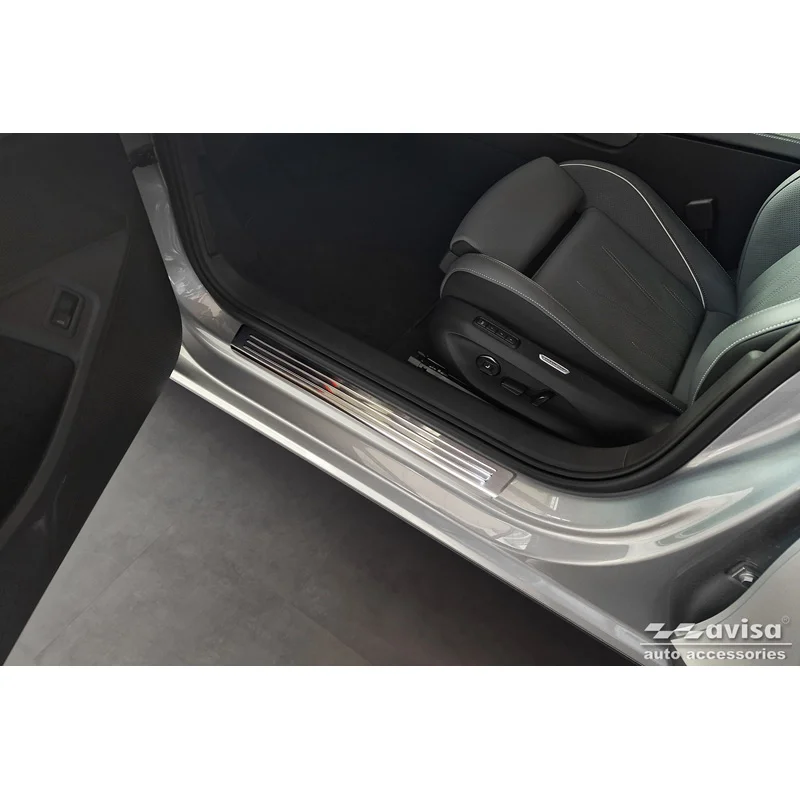 Avisa RVS Instaplijsten passend voor Volkswagen Passat Variant (CJ5) incl. R-Line & Hybrid 2024- / Skoda Superb IV Combi 2024- 'Lines' - 4-delig