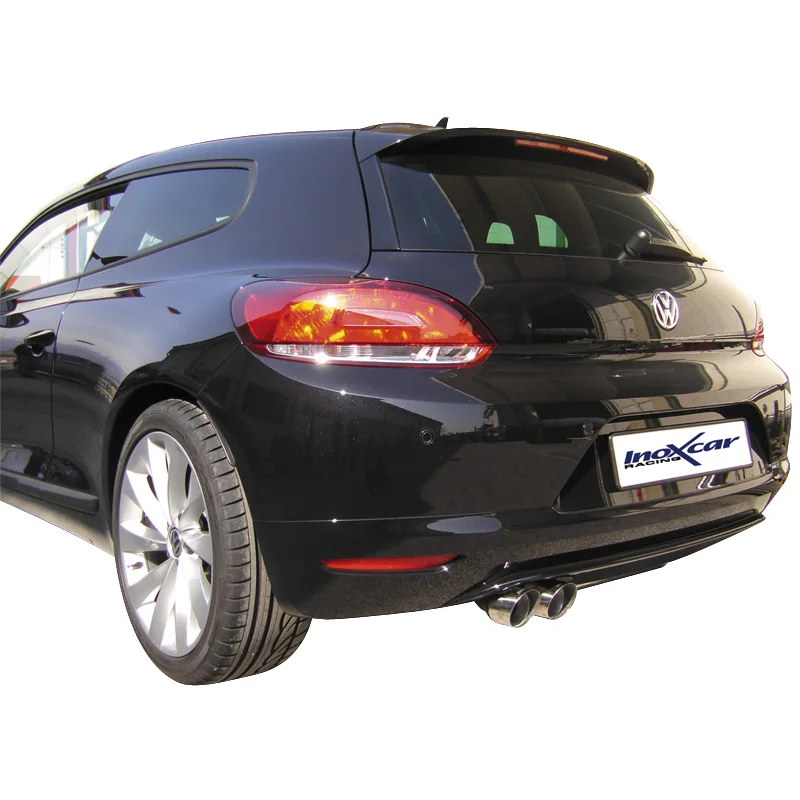 InoXcar 100% RVS Sportuitlaat passend voor Volkswagen Scirocco 2.0 TFSi (200pk) 2008- 2x80mm Racing