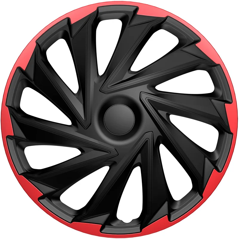 AutoStyle 4-Delige Wieldoppenset Misano R 16-inch zwart/rood