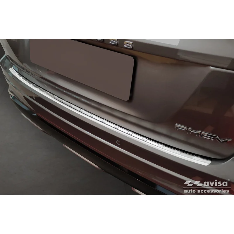 Avisa RVS Achterbumperprotector passend voor Mitsubishi Eclipse Cross PHEV Facelift 2021- - Zilver