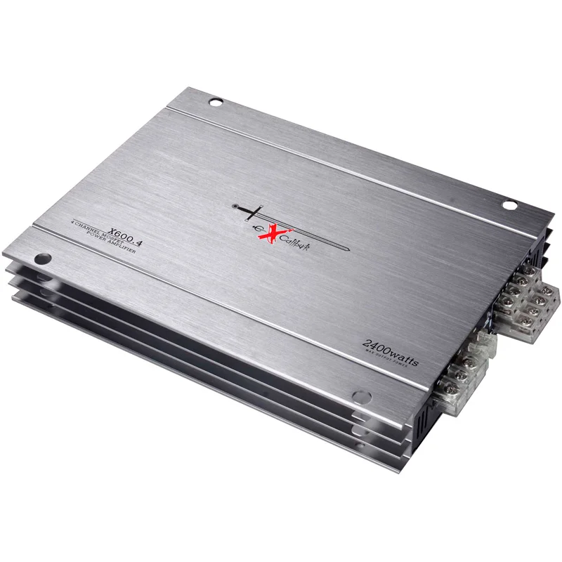 Excalibur X600.4 – Versterker – 4-kanaals – 2400W – Zilver