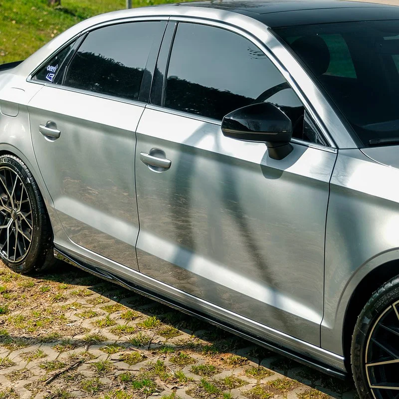 Oneway Set Sideskirts passend voor Audi A3 (8V) Sedan Facelift 2016-2020 – Glanzend zwart