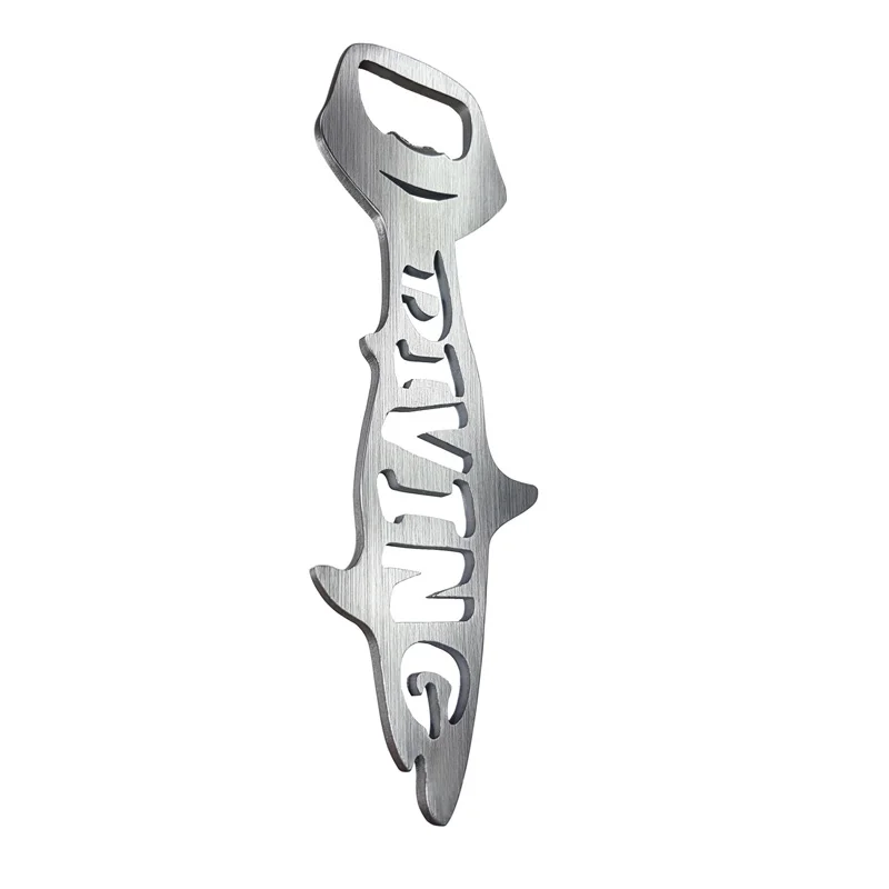 Avisa RVS Flesopener - 'DIVING' (Zilver)