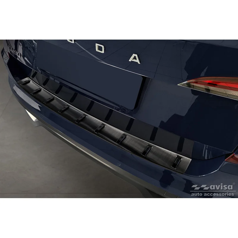 Avisa RVS Achterbumperprotector STRONG EDITION passend voor Skoda Kamiq 2019- - Zwart