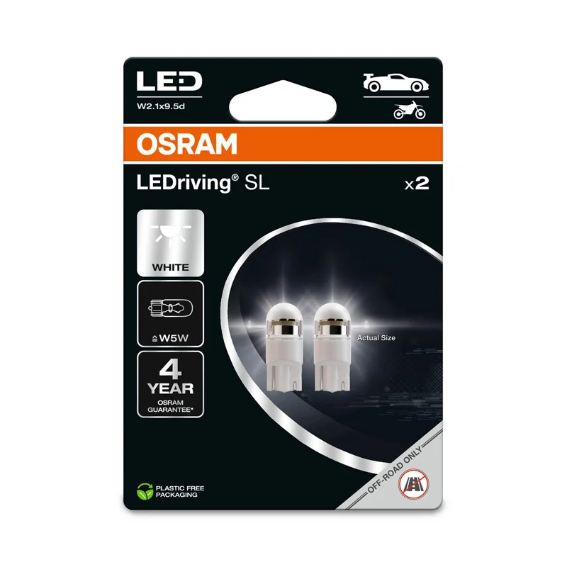 Osram LEDriving SL W5W - T10 - Cool White - 12V - set à 2 stuks (6000K)