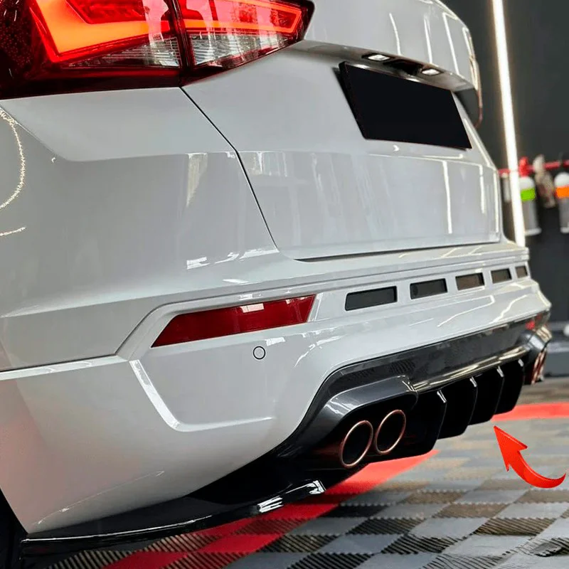 Oneway Achterbumperskirt (Diffuser) passend voor Cupra Ateca 2018- – Glanzend zwart