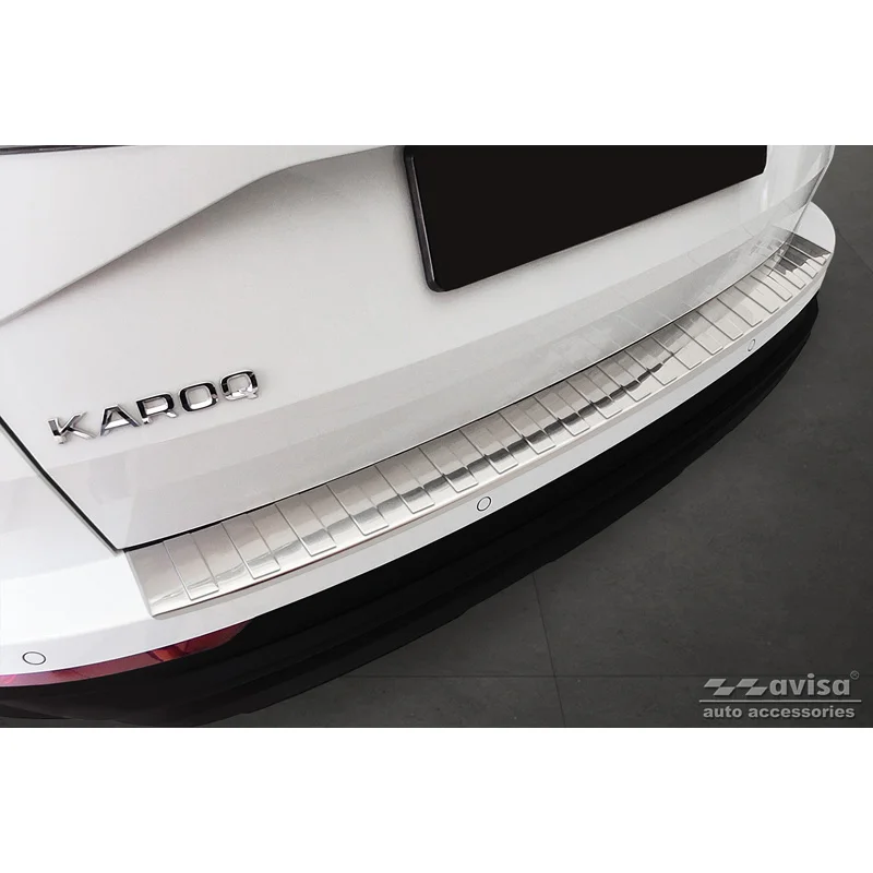 Avisa RVS Achterbumperprotector passend voor Skoda Karoq Facelift 2022- + Sportline Facelift 2022- - Zilver