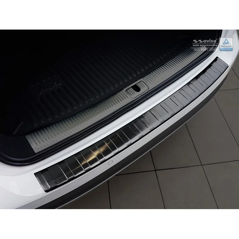 Avisa RVS Achterbumperprotector passend voor Audi A4 B9 Allroad 2016-2019 & FL 2019- - Zwart