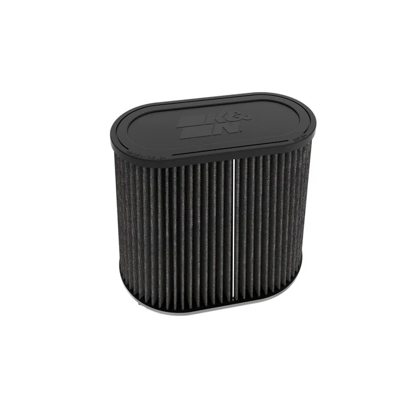 K&N Universeel Dryflow Zwart Luchtfilter Luchtfilter Ovaal/Conisch 72mm dubbele aansluiting, 152mm x 229mm onder, 191mm x 94mm top, 191mm hoogte (RU-3136HBK)