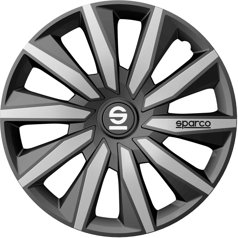 Sparco Wieldoppen Milano – 15-inch – Grijs/Zilver – Set van 4 stuks