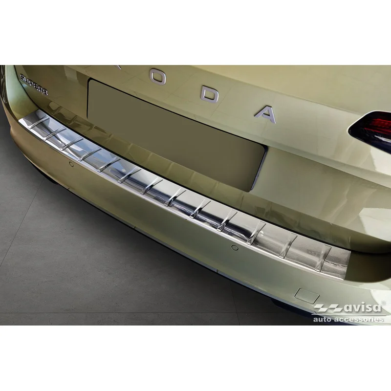 Avisa RVS Achterbumperprotector passend voor Skoda Superb IV Combi 2023- - Zilver