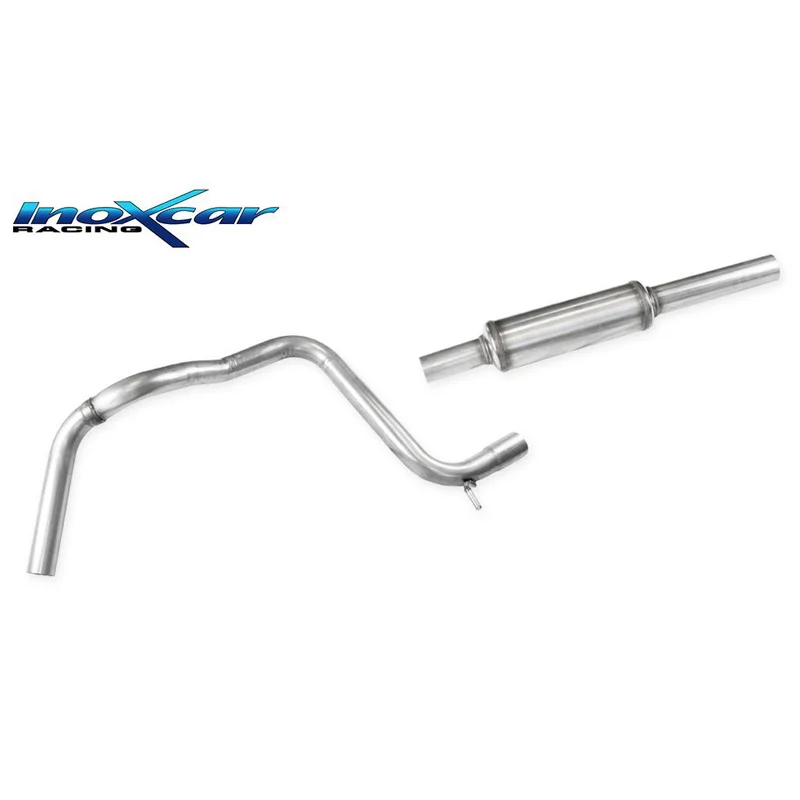 InoXcar 100% RVS Middendemper passend voor Seat Leon (5F) 1.4 TSI FR (122pk) Facelift 2015-2020