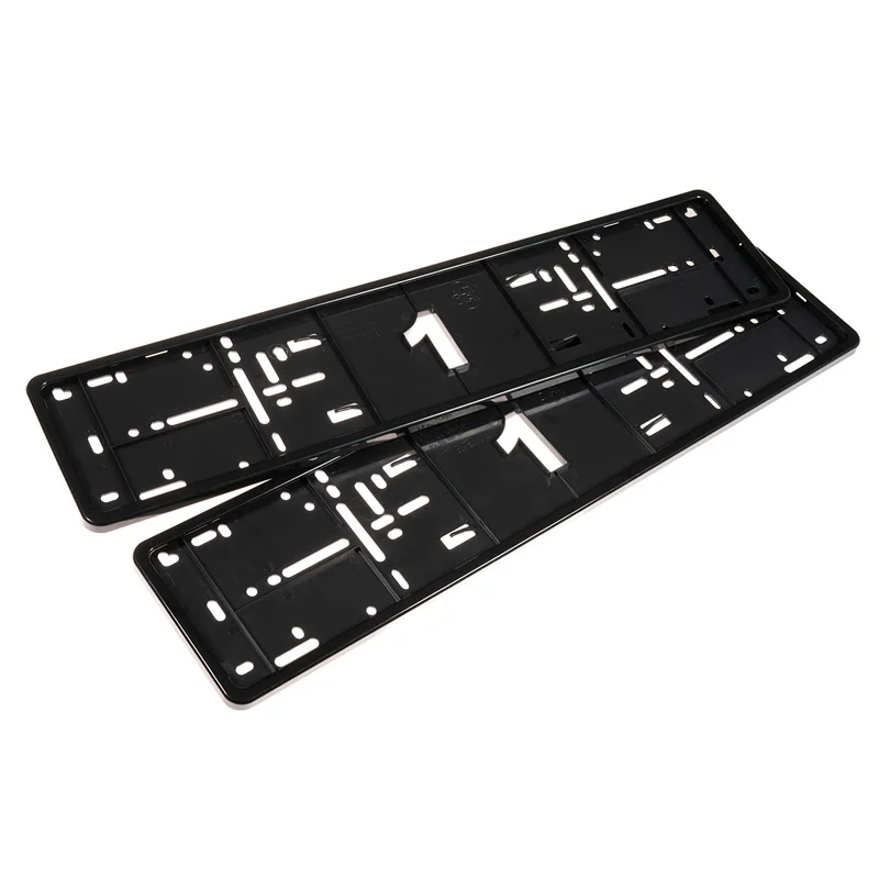 Alti Giri Set Premium Kunststof kentekenplaathouders 52,7x12,3cm - Type Mono - Zwart - 2 stuks