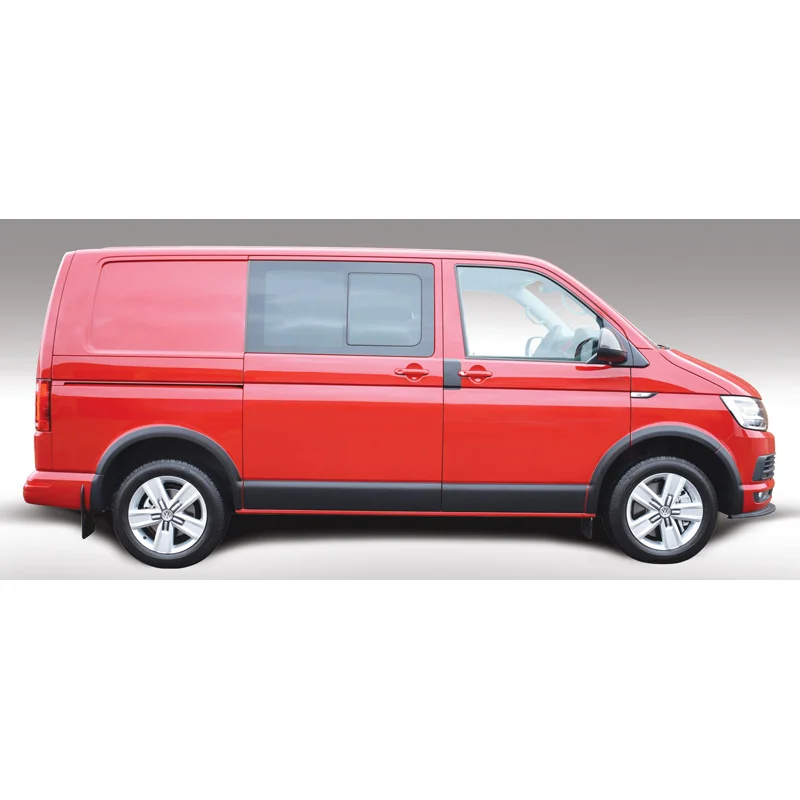 RGM Set Zijpanelen passend voor Volkswagen Transporter T5 2003-2015 & T6 2015- Korte wielbasis & Schuifdeur links – Zwart