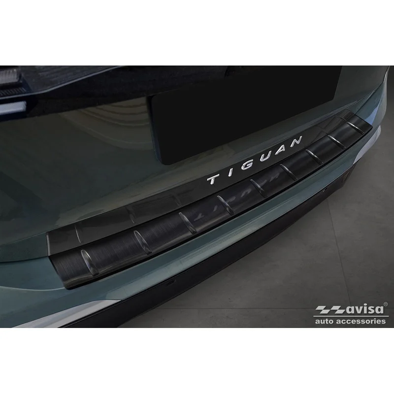 Avisa RVS Achterbumperprotector passend voor Volkswagen Tiguan (CT1) 2024- - Zwart