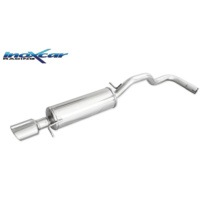 InoXcar 100% RVS Sportuitlaat passend voor Seat Ibiza 6K 1.9 TDI 90pk 1997-2000 1x120x80mm