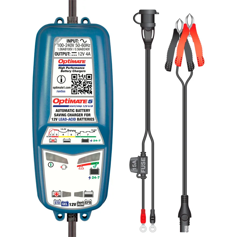 Optimate 5 Start Stop - 12V/4.0Amp 7-staps Acculader / tester / onderhouder