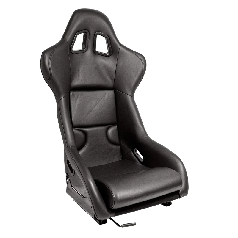 AutoStyle Sportstoel ‘RR’ – Zwart Kunstleder – Vaste polyester rugleuning – incl. sledes