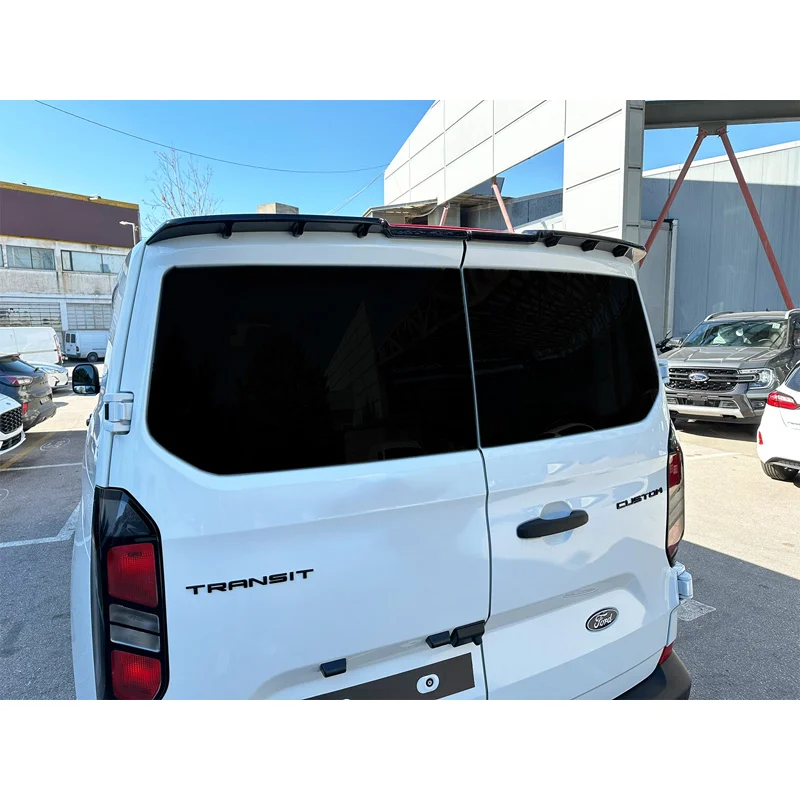 Motordrome Dakspoiler passend voor Ford Transit Custom (V710) 2023- & Volkswagen Transporter T7 2024- (met 2 achterdeuren) (PU)