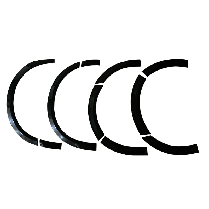 Oneway Set spatbordverbreders (Trims) passend voor Volkswagen Transporter T6.1 2020-2022 (Korte wielbasis/Schuifdeur rechts) – Glanzend zwart