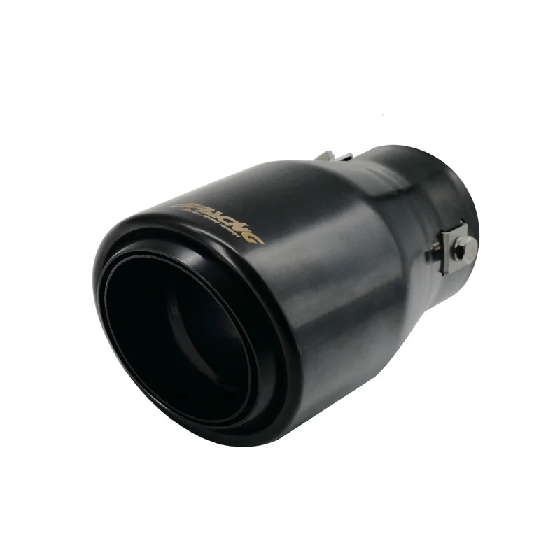 Simoni Racing Uitlaatsierstuk Rond/Schuin RVS Zwart - Ø90xL150mm - Montage 39->64mm
