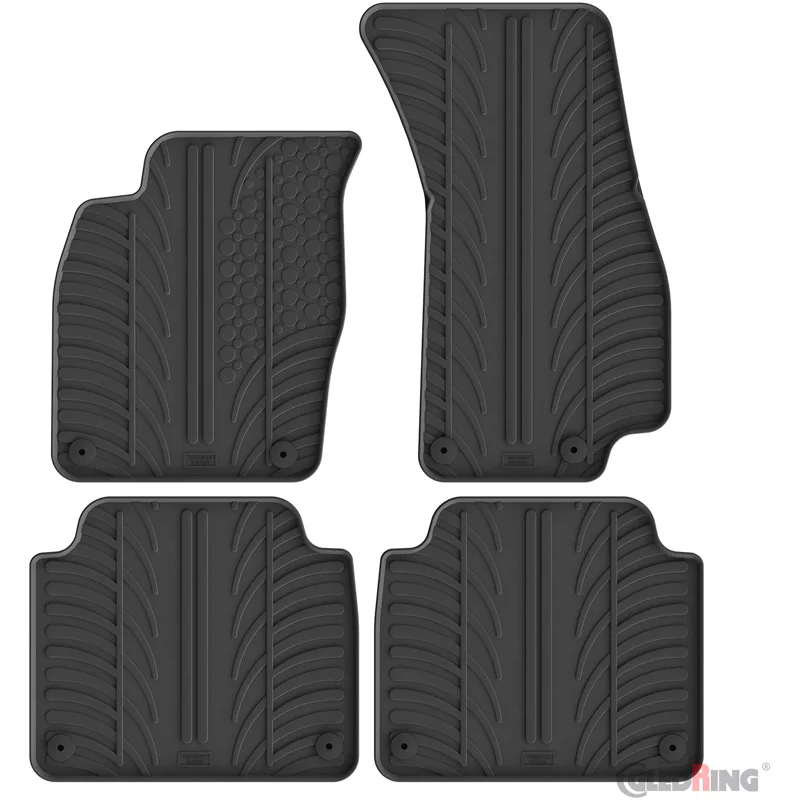 Gledring Rubbermatten passend voor Audi A8 (4N) 2018- (T profiel 4-delig + montageclips)