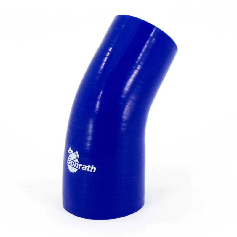 Bonrath Siliconen Slang Reducer 45 graden Bocht - Lengte:50mm - Ø35>32mm