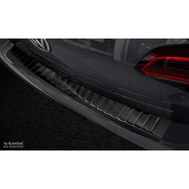Avisa RVS Achterbumperprotector passend voor Volkswagen Golf VII Variant 2012-2017 - Zwart