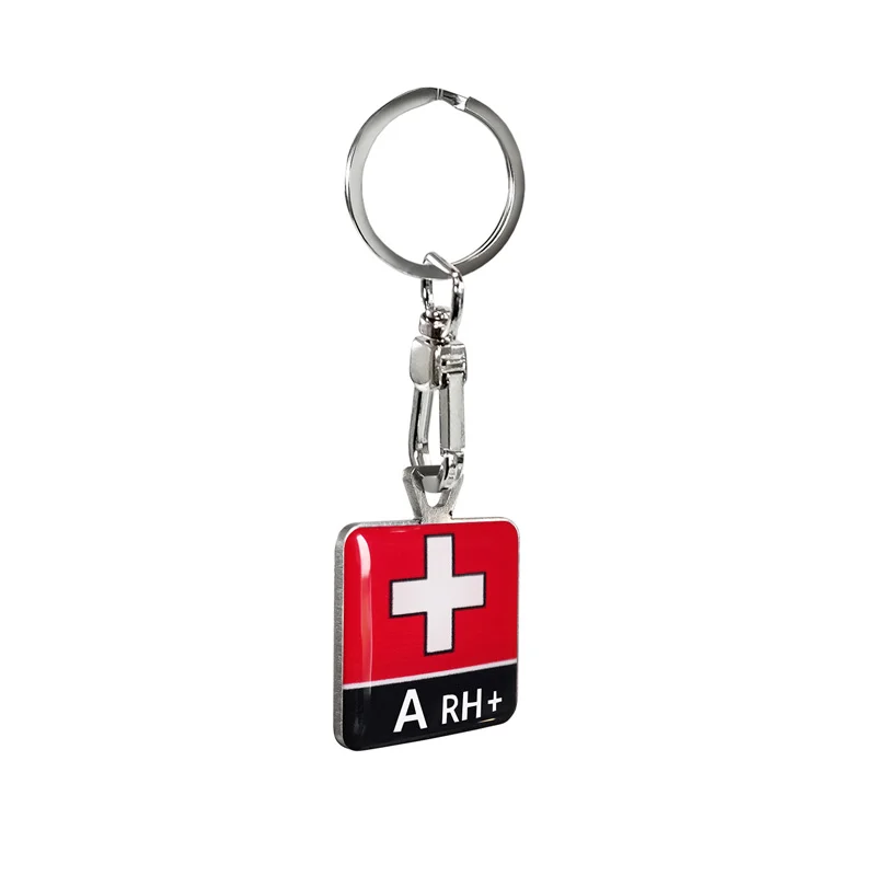 Avisa RVS sleutelhanger - 'Blood Type' A RH+