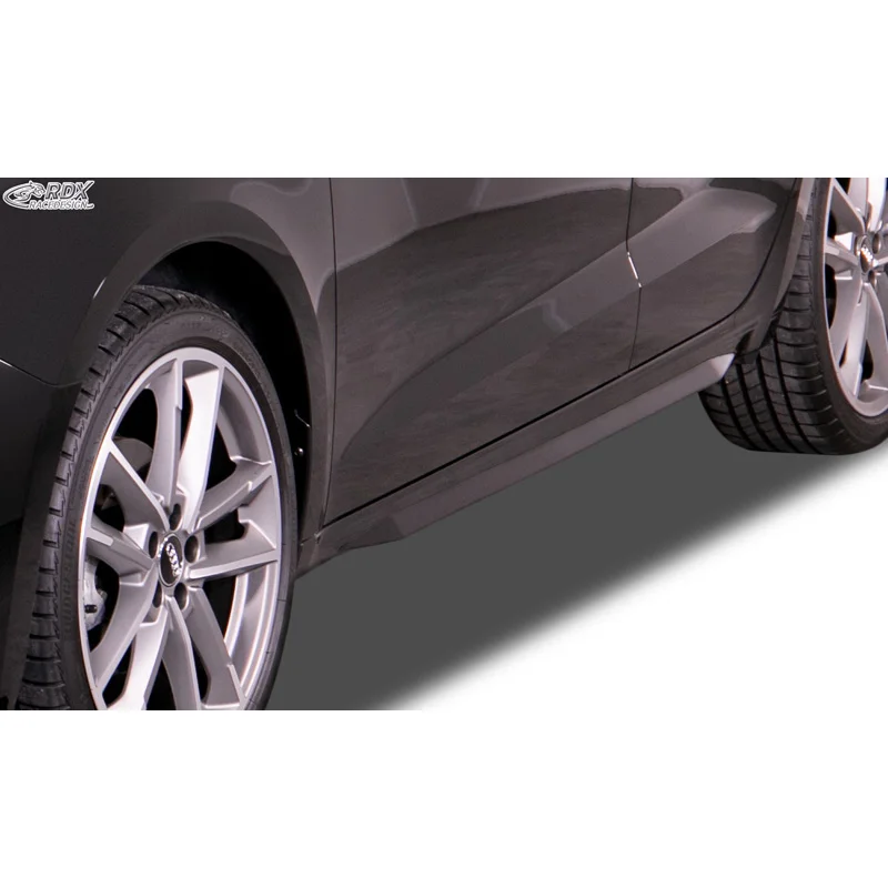 RDX Sideskirts ‘Slim’ passend voor Audi A1 (GB) 2018- (ABS zwart glanzend)