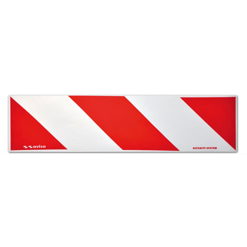 Avisa Reflecterende Strepen / Stickers - 14x50cm - Rood/Wit - Set à 2 stuks