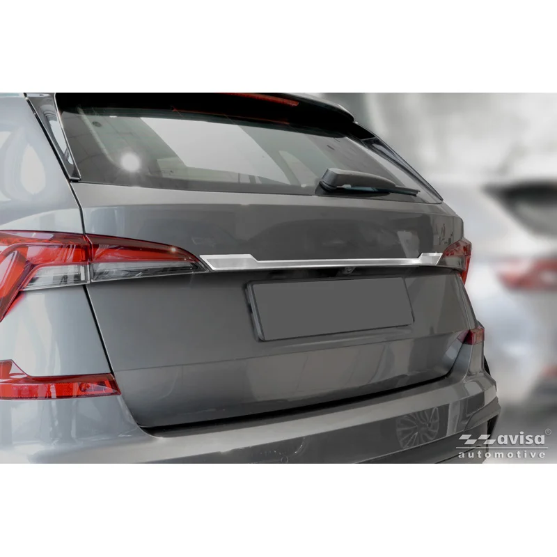 Avisa Geborsteld RVS Kofferbak Sierlijst passend voor Skoda Kamiq (NW4) 2019-2024 & Facelift 2024-