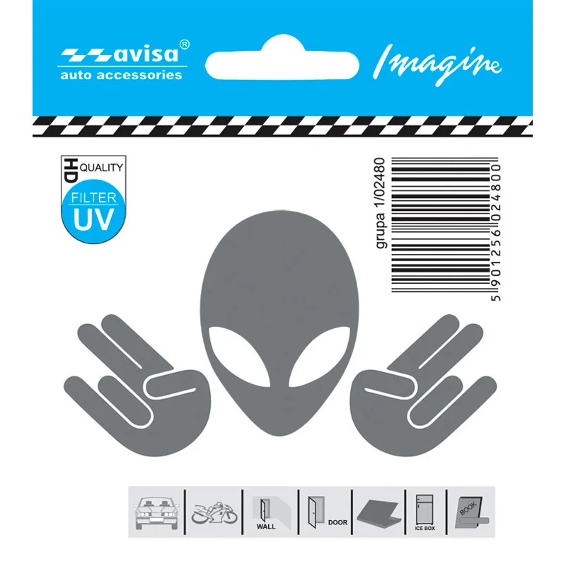 Avisa Auto Tattoo Sticker UFO - 8,6x5cm