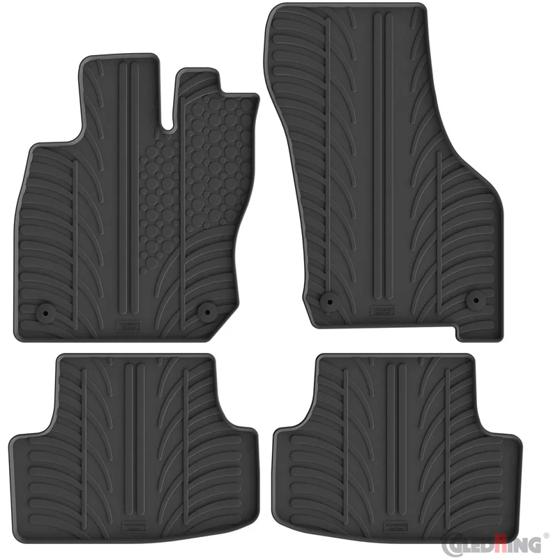 Gledring Rubbermatten passend voor Volkswagen Golf VIII eTSI HB 5-deurs & Variant 2020- (T profiel 4-delig + montageclips)