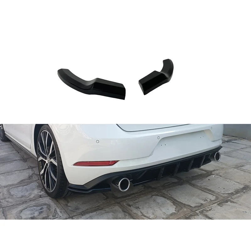 Motordrome Achterbumperskirts Hoeken passend voor Volkswagen Golf 7.5 GTI 2017-2020 (ABS)