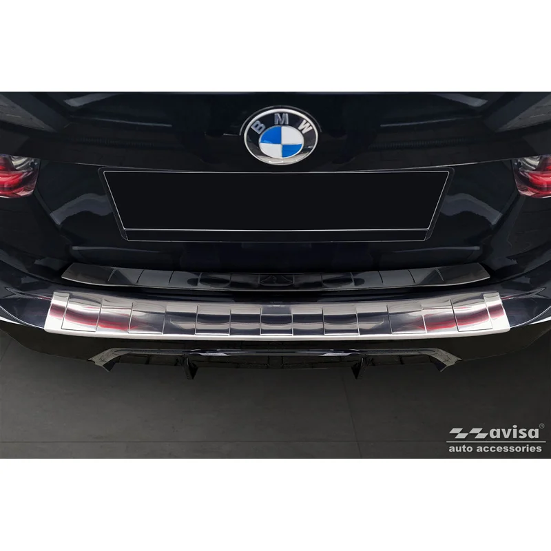 Avisa RVS Achterbumperprotector passend voor BMW 3 Serie Touring (G21) Facelift 2022- met M-Pakket - Zilver