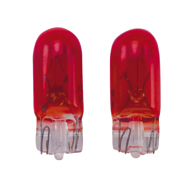 AutoStyle T-10 12V/5W Lampen 12V Rood (Coated), set à 2 stuks