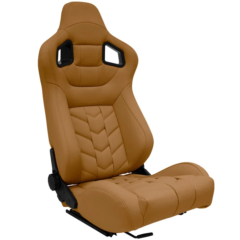 AutoStyle Sportstoel 'GK' - Beige Kunstleder - Dubbelzijdig verstelbare rugleuning - incl. sledes